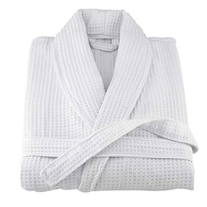 100% coton blanc hôtel gaufre peignoir personnalisé brodé gaufre Peignoir <span class=keywords><strong>pour</strong></span> femmes léger Spa fêtes gaufre Robe - Product Image 2