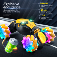 Voiture de course RC en métal Lehoo Toys à double rotation, télécommandée 2,4 GHz avec capteur de geste - Niveau expert