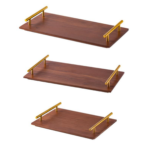<span class=keywords><strong>Plateau</strong></span> petit-déjeuner en <span class=keywords><strong>bois</strong></span> de cuisine plateaux de service de restaurant <span class=keywords><strong>plateau</strong></span> de service à gâteaux avec poignées - Product Image 1