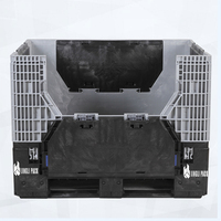 Grand conteneur pliable robuste 1200x1000x975 Dernier modèle boîte-palette industrielle en plastique Empilable