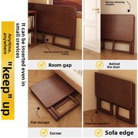 Kleiner Moderner Klappbarer Schreibtisch Chinesischer Retro-Stil Rechteckiger Wandmontierter Tisch Neuer Computertisch für Mietwohnungen und Kleine Apartments