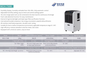 Deumidificatore WETWELLS 800W, 56L/G, per Uso Industriale e Commerciale - Product Image 3
