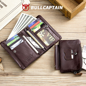 BULLCAPTAIN Custom <b>Mens</b> <b>Wallets</b> Luxury Genuine Leather Blocking <b>RFID</b> <b>Wallet</b> Card Holder Bifold Slim Money Purse <b>WALLETS</b> - Product Image 4