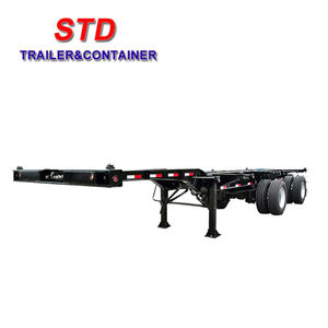 عربة حاويات ممتدة من 20 إلى 40 قدمًا للبيع، مقطورة حاويات بثلاثة محاور - Product Image 4