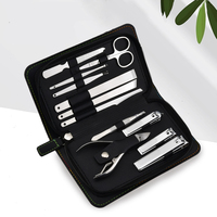 Ensemble de 12 coupe-ongles de luxe en acier inoxydable, ciseaux à cuticules de haute qualité, kit de manucure et pédicure pour les pieds, les mains, le visage, cadeau pour la maison