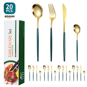 Juego de Cubiertos Occidentales de 20 Piezas, Acero Inoxidable, Caja de Regalo, Utensilios Duraderos para Catering - Product Image 4