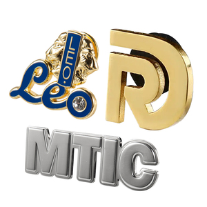 Insignia de Solapa Personalizada de Alta Gama con Logotipo, Letras Metálicas 2D y 3D con Diseño Hueco para Marca Corporativa, Recuerdos y Eventos Empresariales - Product Image 1