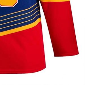 Maillots de hockey sur glace pour hommes Quin Hughes, vente en gros, polyester/coton, séchage rapide - Product Image 5
