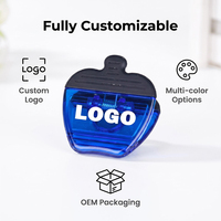 Clip magnétique en plastique personnalisé en forme de pomme, clip crocodile, aimant de réfrigérateur, clips pour sacs en papier, pour promotion de bureau, cadeau