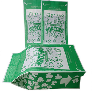 Kantong Makanan Kertas Kraft Klasik yang Dapat Digunakan di Microwave dengan Pegangan untuk <span class=keywords><strong>Popcorn</strong></span> dan Keripik Kentang, Pola dan Logo Cetak Gravure Kustom - Product Image 2