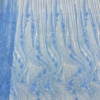 Tissu en dentelle blanc 100 % polyester, écologique, respirant, à motif floral, brodé de perles, pour robe de mariée, de soirée ou pour la confection de sacs