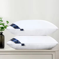 Oreillers de lit 100% coton de qualité hôtelière personnalisée avec oreiller cervical en fibre de polyester pour hôtel