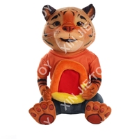 Peluche Léopard Personnalisée en Gros, Jouet en Peluche Léopard à Motif Personnalisé, Peluche Léopard Assise, Jouet Doux Léopard