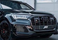Kit carrosserie en fibre de carbone de style AB de haute qualité pour Audi Q7 2021-2024 : Lame avant, jupes latérales, diffuseur arrière, aileron supérieur, spoiler de pare-chocs