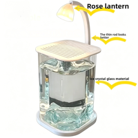 Mini aquarium transparent haut de gamme avec filtration intégrée et lampe LED chauffante pour petits poissons, idéal pour la chambre