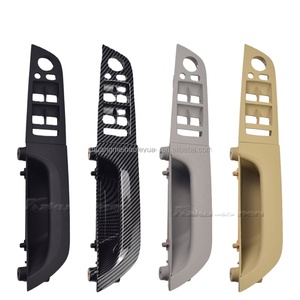 Pour <span class=keywords><strong>BMW</strong></span> Série <span class=keywords><strong>3</strong></span> E90 E91 316 318 320 325 328 Cache de Garniture de Tirage pour Panneau de Porte Intérieur Poignée Côté Conducteur Beige Noir Carbone - Product Image 2