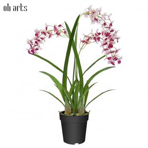 Orchidées papillon en soie écologiques, toucher réel, Phalaenopsis blanche, centre de table pour l'intérieur et l'extérieur - Product Image 1