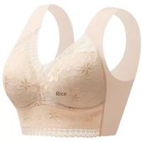 Nouvel Arrivage Soutien-gorge Respirant en Dentelle Florale à Bonnets Fixes Sans Coutures Lavable en Machine pour Cadeau d'Anniversaire