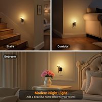 Lampu Malam LED ZHILAI, Lampu Sensor Senja hingga Fajar untuk Kamar Tidur, Lampu Lilin Tanpa Api yang Dapat Diredupkan