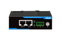 Inyector PoE Gigabit para Riel DIN, 60W, 802.3bt Tipo 3, Puerto Único, Inyector PoE Industrial, Entrada de 45-56V CC