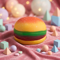 Jouet anti-stress en gel souple en forme de burger de dessin animé extra-large à rebond lent avec logo personnalisé pour les enfants de 5 à 7 ans
