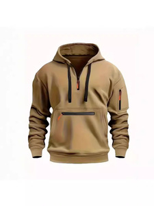 <span class=keywords><strong>Pull</strong></span> à capuche de sport surdimensionné pour hommes, taille multi-poches à fermeture éclair, <span class=keywords><strong>pull</strong></span> chaud d'automne et d'hiver - Product Image 6