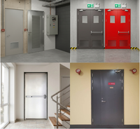 Porte coupe-feu en acier Yonking OEM ODM pour hôtel, appartement, hôpital, avec barre anti-panique, résistante au feu et aux situations d'urgence