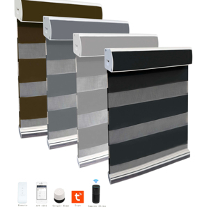 Không dây hai lớp ánh sáng Zebra Rèm cho Windows mất điện Zebra Shades kiểm soát cho ngày và đêm lăn Shades dễ dàng để cài đặt - Product Image 2