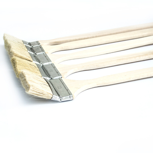 Pinceau à <span class=keywords><strong>peinture</strong></span> angulaire à poils de porc et filament mélangés, manche long pour une application de revêtement lisse, poils mélangés coniques angulaires - Product Image 1