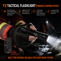 Lampe torche LED rechargeable par USB AURORA T2 3200LM IP68 étanche, batterie de grande capacité 5000mAh, longue durée de fonctionnement, lampe tactique