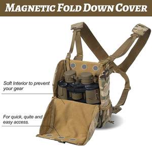 簡単な双眼アクセスのための磁気クラスプ付きの調整可能なハンティング双眼バックパックハーネスチェストパック - Product Image 4