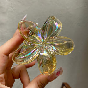 Ensemble <span class=keywords><strong>de</strong></span> pinces à cheveux <span class=keywords><strong>fleur</strong></span> <span class=keywords><strong>d</strong></span>'oeuf violet Bauhinia pince requin pour tête arrière accessoires pour cheveux <span class=keywords><strong>de</strong></span> fille en plastique résine - Product Image 6