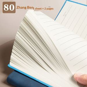 A6 Portable Pocket <b>Notebook</b> PU Thread Sewing Cover <b>Mini</b> Simple Notepad School 80 Sheets Gift Diary Wholesale - Product Image 4