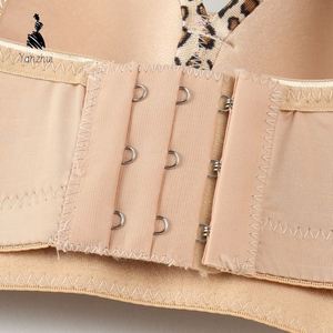 Soutien-gorge sans armatures confortable à imprimé léopard, couvrant entièrement la poitrine, grande taille pour femmes corpulentes - Product Image 5