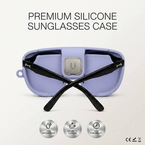 Étui à lunettes/lunettes de soleil en silicone créatif avec logo personnalisé, sac de rangement, étui de protection pour lunettes, pochette imperméable et durable - Product Image 1
