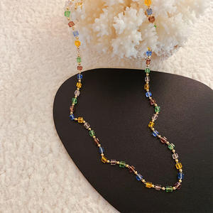 Moda caliente y elegancia collar de cristal colorido colgante accesorios para mujeres al por mayor - Product Image 5