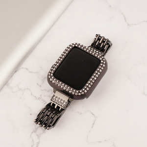 2-1 ensembles Cas + sangle pour <span class=keywords><strong>Apple</strong></span> montre bande 41mm 38mm 44mm <span class=keywords><strong>40</strong></span> <span class=keywords><strong>mm</strong></span> Métal <span class=keywords><strong>Bracelet</strong></span> Mince Diamant Lien <span class=keywords><strong>Bracelet</strong></span> iWatch série 3 <span class=keywords><strong>5</strong></span> 6 se 7 - Product Image 6