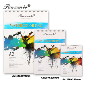 Bloc de <span class=keywords><strong>papier</strong></span> <span class=keywords><strong>aquarelle</strong></span> 24 feuilles 180g, <span class=keywords><strong>papier</strong></span> <span class=keywords><strong>aquarelle</strong></span> <span class=keywords><strong>A2</strong></span> A3 A4 pour peinture artistique - Product Image 2