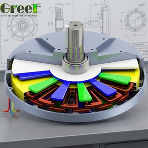 Générateur sans noyau de 3 kW, 100 tr/min, faible production de chaleur, sans perte de fer, pour l'énergie éolienne urbaine - Product Image 1