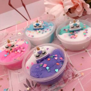 Produit phare 2020 : Slime nuage anti-stress, pâte colorée, purée de soie, purée de licorne, purée de fil - Product Image 2