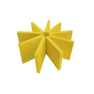 30x30x3.5 mm blank, Yellow color wooden <b>building</b> <b>block</b> piece board game toy; customize <b>wood</b> toy - Product Image 2