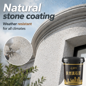 Pintura con Textura de Piedra Real Fade Block, de Larga Duración, para Paredes de Villas Exponidas al Sol en la <span class=keywords><strong>Costa</strong></span> Sur - Product Image 1