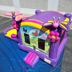 Castillo inflable 4 en 1 con tobogán acuático, para uso en seco o con agua, castillo hinchable grande. - Product Image 4