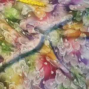 숙녀 의복을 위한 다채로운 매력적인 인쇄 시퐁 직물