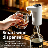 Aireador y Decantador de Vino Eléctrico de Plástico, Dispensador de Licor y Whisky con Recarga USB, Dispensador de Vino Tinto de Lujo