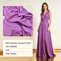 Tissu Jacquard Direct Usine 100% Polyester Poids Moyen Doux pour la Peau Durable Motif Personnalisé pour Robe et Vêtement de Mode Féminine