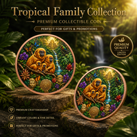 Pièce de monnaie en cuivre 1 oz 999, motif animal de la forêt tropicale, relief 3D, couleur UV inaltérable, art de la biodiversité