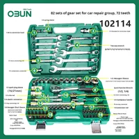 Jeu complet de 10 clés à douilles combinées en acier au chrome-vanadium, entraînement 10 mm, étui rigide pour réparation automobile, garantie 1 an, ODM