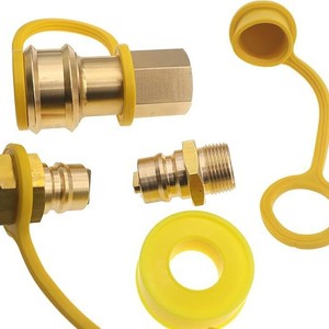 Conector de conexión rápida de propano, rosca Npt de 3/4 pulgadas, accesorio universal para parrilla al aire libre, conector de metal - Product Image 1