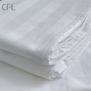Juego de Ropa de Cama para Hotel, Algodón Blanco a Rayas, 300 Hilos, Proveedor Mayorista de Ropa de Cama para Hotel, Fábrica de Ropa de Cama para Hotel OEM - Product Image 4